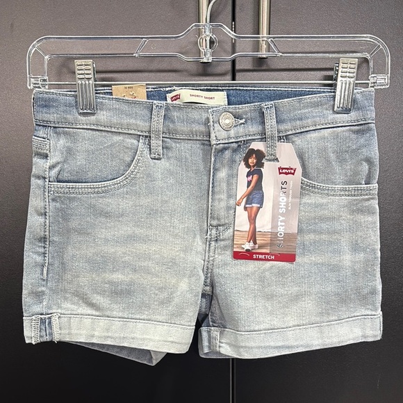 Levi’s Shorty Shorts, stretch, adjustable waist, slim through hip, 4 pocket,cuff - Picture 1 of 7